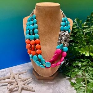 Howlite multi strand necklace
